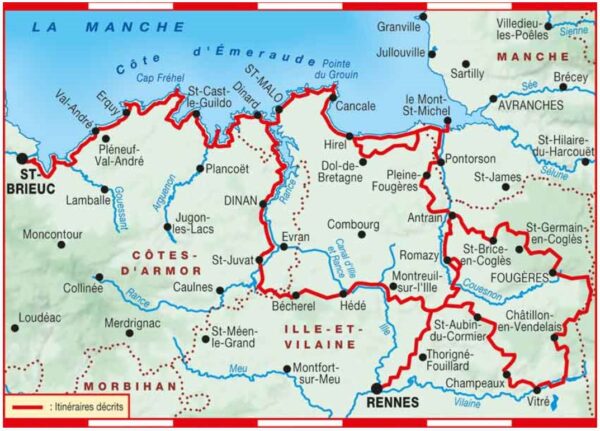 TG-345  Côte d'Émeraude | wandelgids GR34/34c/37 9782751412929  FFRP topoguides à grande randonnée  Meerdaagse wandelroutes, Wandelgidsen Bretagne