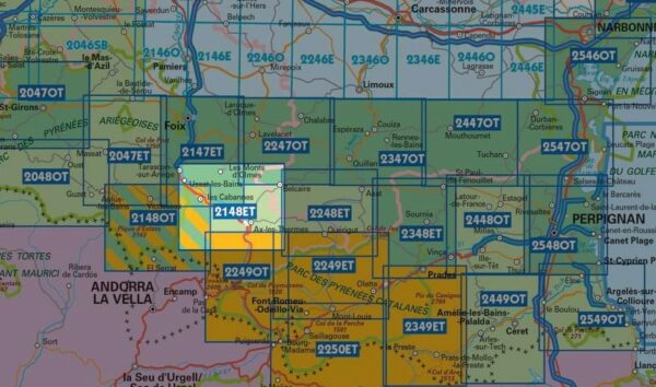wandelkaart 2148ET Ax-les-Thermes 1:25.000 9782758553458  IGN IGN 25 Franse Pyreneeën  Wandelkaarten Franse Pyreneeën