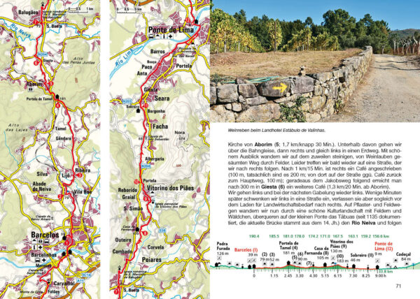 wandelgids Caminho Português Rother Wanderführer 9783763348947 Cordula Rabe Bergverlag Rother RWG  Meerdaagse wandelroutes, Santiago de Compostela, Wandelgidsen Noord en Midden-Portugal, Porto, Santiago de Compostela, de Spaanse routes