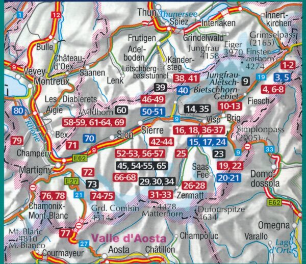 Kompass wandelgids Wallis. | Wanderführer KP-5927 9783991217893  Kompass Kompass Wanderführer  Wandelgidsen Wallis