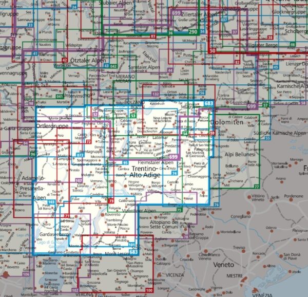 Kompass wandelkaart KP-683  wandelkaart Trentino 9783991540694  Kompass Wandelkaarten KP50 Zuid-Tirol, Dolomieten  Wandelkaarten Zuid-Tirol, Dolomieten