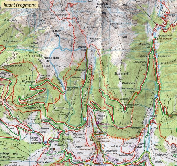 Kompass wandelkaart KP-081 Pfunderer Berge 1:25.000 9783991541981  Kompass Wandelkaarten KP25 Zuid-Tirol, Dolomieten  Wandelkaarten Zuid-Tirol, Dolomieten