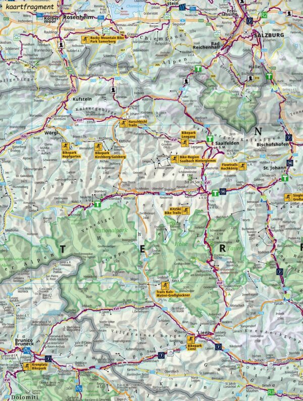 KP-2564 overzichtskaart Alpen Langeafstandsfietsroutes 1:300.000 9783991542285  Kompass   Fietskaarten, Meerdaagse fietsvakanties Zwitserland en Oostenrijk (en Alpen als geheel)