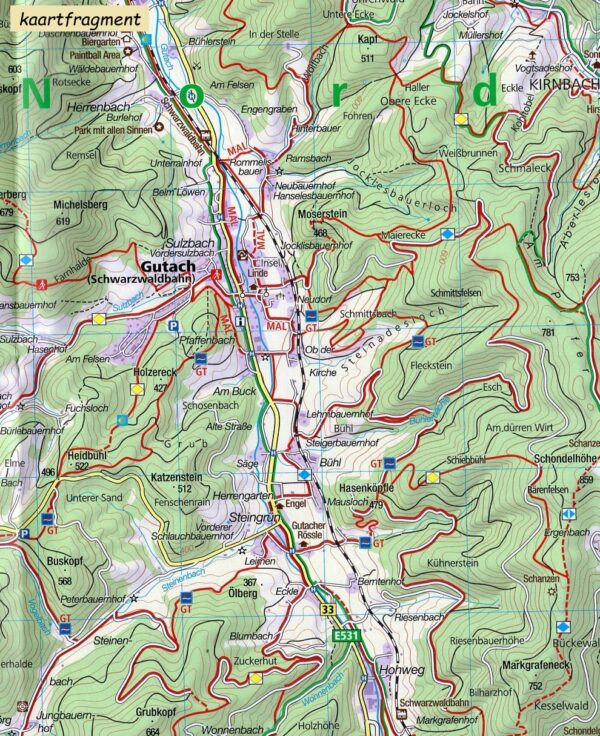 Kompass wandelkaart KP-880  Kinzigtal - Schramberg 9783991542322  Kompass Wandelkaarten Kompass Zwarte Woud  Wandelkaarten Zwarte Woud