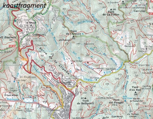 wandelkaart Montnegre Corredor 1:25.000 9788480909037  Editorial Alpina   Wandelkaarten Spaanse Pyreneeën