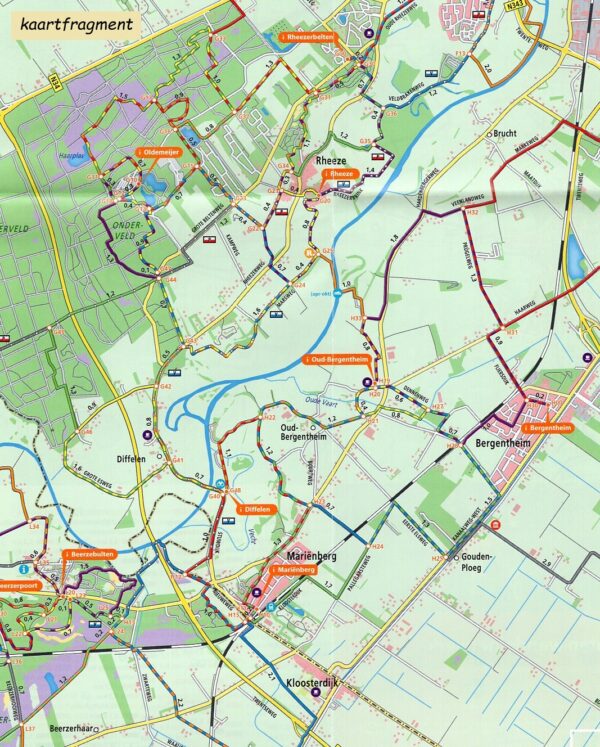 Wandelkaart Vechtdal, Ommen, Dalfsen, Hardenberg 1:33.000 9789083070377  Marketing Oost Wandelnetwerk Overijssel  Wandelkaarten Kop van Overijssel, Vecht & Salland