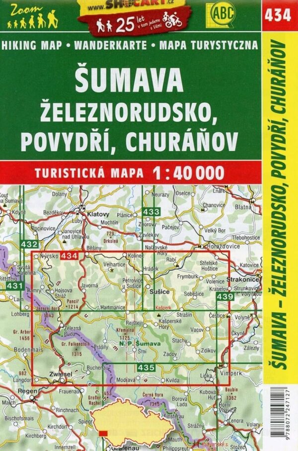 CZ40-434 Böhmerwald Sumava - Šumava wandelkaart 1:40.000 9788072247127  SHOCart Wandelkaarten Tsjechië 1:40d.  Geen categorie Boheemse Woud, Zuidwest-Tsjechië