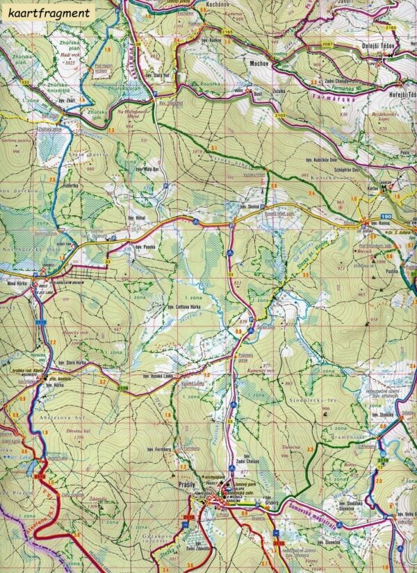 CZ40-434 Böhmerwald Sumava - Šumava wandelkaart 1:40.000 9788072247127  SHOCart Wandelkaarten Tsjechië 1:40d.  Geen categorie Boheemse Woud, Zuidwest-Tsjechië