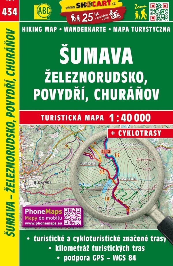 CZ40-434 Böhmerwald Sumava - Šumava wandelkaart 1:40.000 9788072247127  SHOCart Wandelkaarten Tsjechië 1:40d.  Geen categorie Boheemse Woud, Zuidwest-Tsjechië