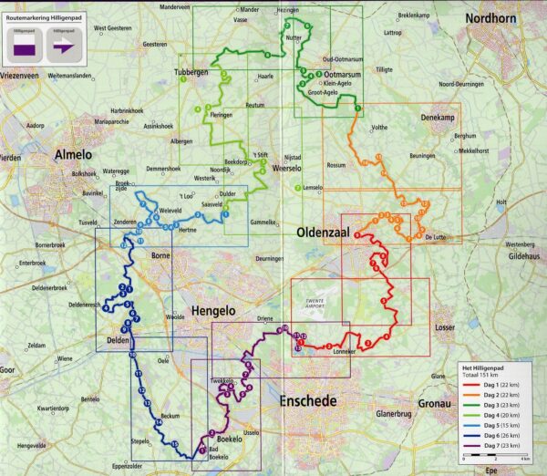 Het Hilligenpad - Zwerven door Twente 9789053456132 Lenneke Cuijpers Matrijs   Historische reisgidsen, Meerdaagse wandelroutes, Wandelgidsen Twente