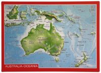 Postkaart Australië | met reliëf 4251405900815  Georelief reliëfpostkaarten  Wandkaarten Australië