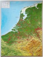 Reliëfkaart van de Benelux 4251405901362  Georelief   Wandkaarten Benelux