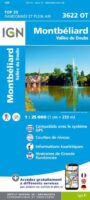 wandelkaart 3622OT Montbéliard,  Vallée du Doubs 1:25.000 9782758550419  IGN IGN 25 Jura (F)  Wandelkaarten Franse Jura