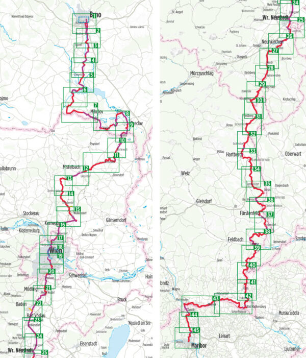 Bikeline Eurovelo 9 - Von Brünn nach Maribor | fietsgids 9783711102140  Esterbauer Bikeline  Fietsgidsen, Meerdaagse fietsvakanties Europa