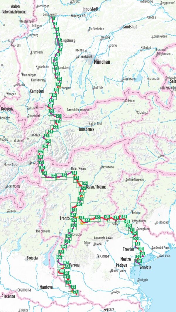 Bikeline Via Claudia Augusta | fietsgids 9783711102263  Esterbauer Bikeline  Fietsgidsen, Meerdaagse fietsvakanties Zwitserland en Oostenrijk (en Alpen als geheel)