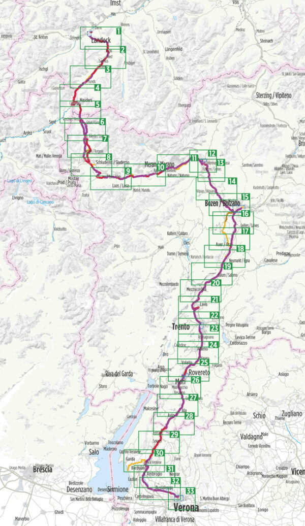 Bikeline Etsch-Radweg (Zuid-Tirol / Alto Adige) | fietsgids 9783711102348  Esterbauer Bikeline  Fietsgidsen, Meerdaagse fietsvakanties Veneto, Friuli, Zuid-Tirol, Dolomieten