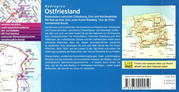 Bikeline Radregion Ostfriesland 9783850009959  Esterbauer Bikeline  Fietsgidsen Ostfriesland