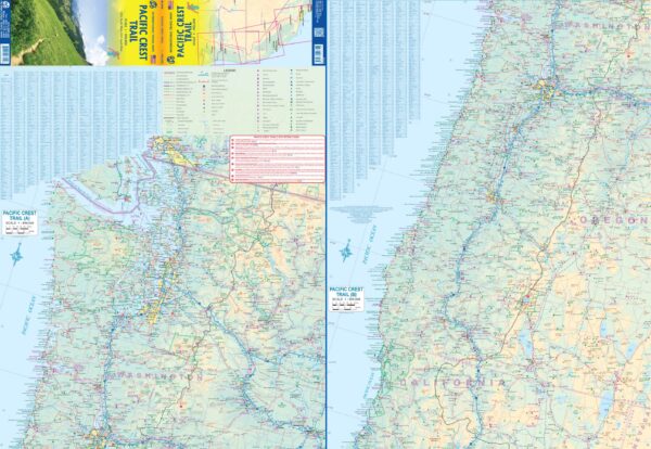 ITM Pacific Crest Trail | overzichtskaart 1:900.000 9781771296304  International Travel Maps   Landkaarten en wegenkaarten, Wandelkaarten VS-West, Rocky Mountains