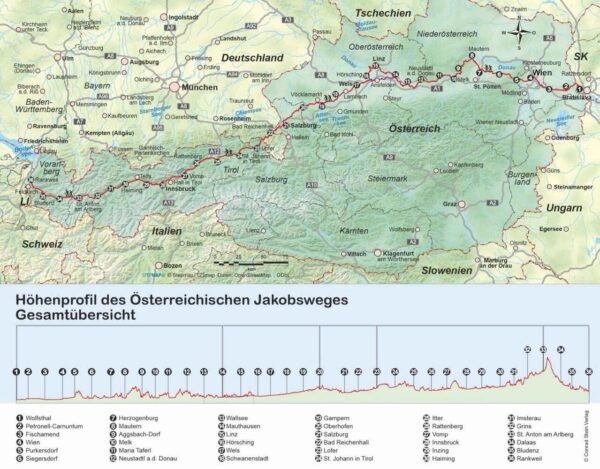 OD-157  Jakobsweg Österreich 9783866866669  Conrad Stein Verlag Outdoor - Der Weg ist das Ziel  Santiago de Compostela, Wandelgidsen Oostenrijk