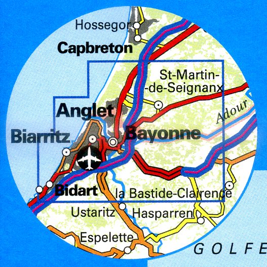 wandelkaart 1344OT Bayonne, Anglet, Biarritz 1:25.000 3282111344038  IGN IGN 25 Franse Pyreneeën  Wandelkaarten Baskenland, Navarra, Rioja