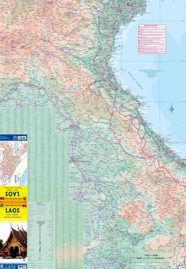 ITM Laos | landkaart, autokaart 1:750.000 9781771294379  International Travel Maps   Landkaarten en wegenkaarten Laos