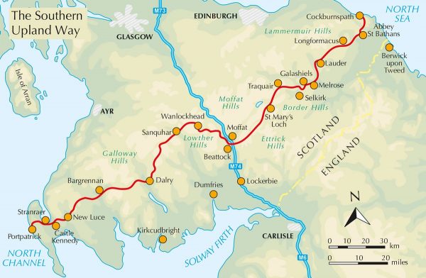 Southern Upland Way | wandelgids 9781852849931 Alan Castle Cicerone Press   Meerdaagse wandelroutes, Wandelgidsen Zuid-Schotland