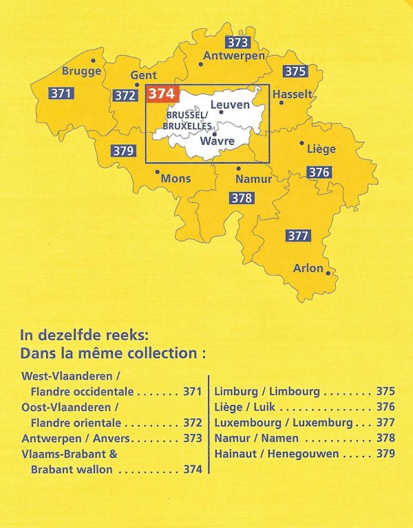 Michelin wegenkaart provincie Brabant (Vlaams en Waals) 1:150.000 9782067185319  Michelin België 1:150.000  Landkaarten en wegenkaarten Vlaanderen & Brussel, Wallonië (Ardennen)