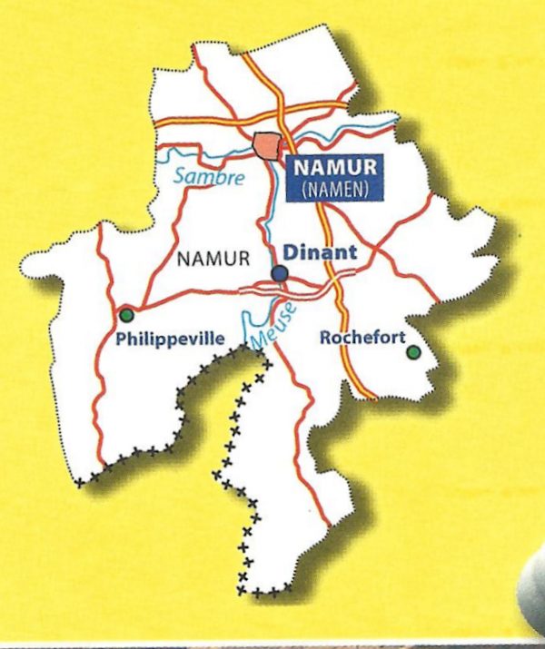 Michelin wegenkaart 378 provincie Namen 1:150.000 9782067185357  Michelin België 1:150.000  Landkaarten en wegenkaarten Wallonië (Ardennen)