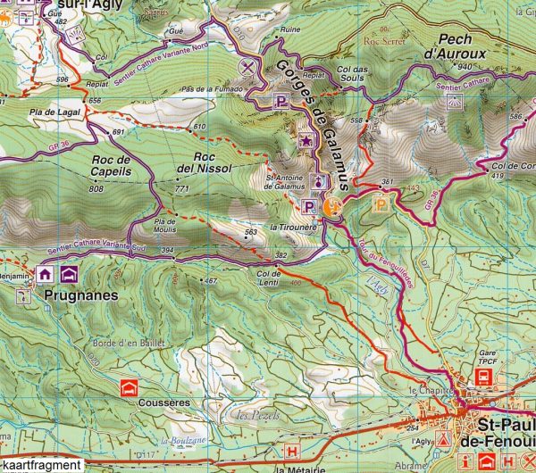RP-09  Sentier Cathare 1:55.000 9782344013397  Rando Editions Randonnées Pyrénéennes  Meerdaagse wandelroutes, Wandelkaarten Franse Pyreneeën