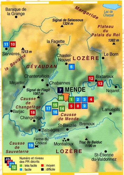 P481  Mende et ses environs | wandelgids * 9782751403897  FFRP Topoguides  Wandelgidsen Cevennen, Languedoc