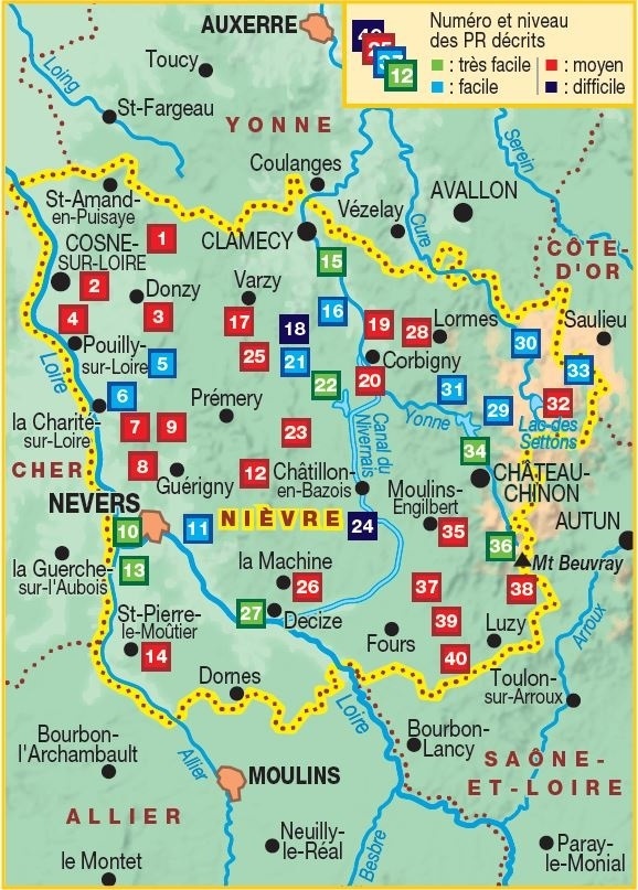 D058  La Nièvre... à pied | wandelgids 9782751409530  FFRP Topoguides  Wandelgidsen Bourgogne