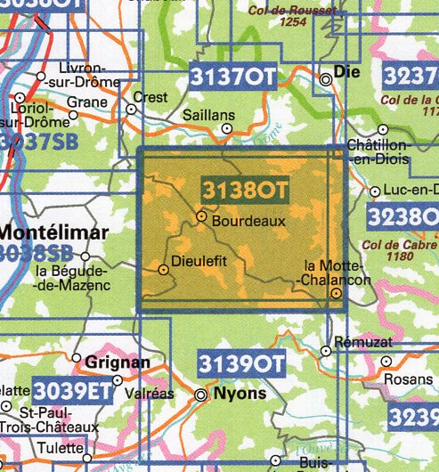 wandelkaart 3138OT  Bourdeaux, la Motte-Chalancon 1:25.000 9782758535065  IGN IGN 25 Ardèche / Drôme  Wandelkaarten Ardèche, Drôme