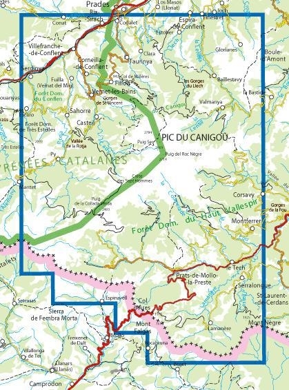 wandelkaart 2349ET Pic du Canigou 1:25.000 9782758541523  IGN IGN 25 Franse Pyreneeën  Wandelkaarten Franse Pyreneeën