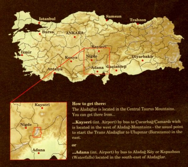 Aladaglar 1:40.000 9783000412332  MapSite Verlag   Wandelkaarten Turkije (overig), Anatolië, Cappadocië