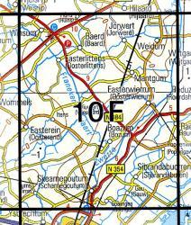 10F  Mantgum topografische wandelkaart 1:25.000 9789035001053  Kadaster / Geo-Informatie Top. kaarten Friesland  Wandelkaarten Friesland