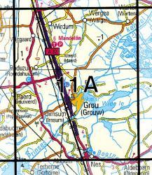 11A  Grouw topografische wandelkaart 1:25.000 9789035001107  Kadaster / Geo-Informatie Top. kaarten Friesland  Wandelkaarten Friesland
