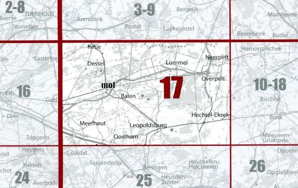 NGI-17  Mol (topografische kaart 1:50.000) 9789059340862  NGI Belgie 1:50.000  Wandelkaarten Antwerpen & oostelijk Vlaanderen
