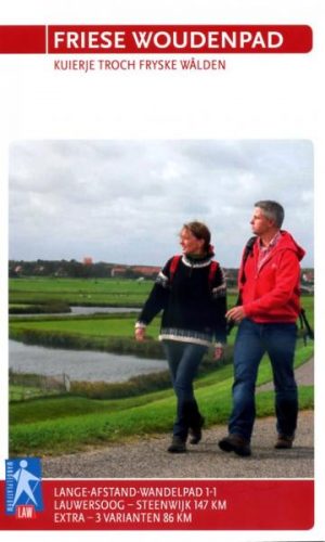 wandelgids LAW 1-1  Het Friese Woudenpad 9789071068812  Nivon / Wandelnet LAW-Gidsen  Meerdaagse wandelroutes, Wandelgidsen Friesland