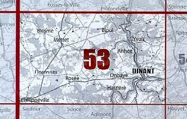 NGI-53  Dinant (topografische kaart 1:50.000) 9789462351400  NGI Belgie 1:50.000  Wandelkaarten Wallonië (Ardennen)