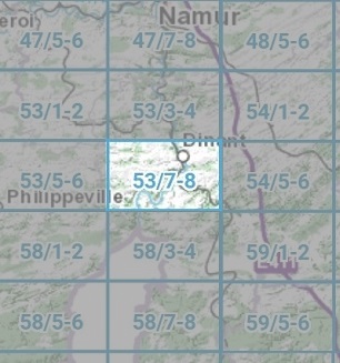 NGI-53/7-8  Hastière-Dinant | topografische wandelkaart 1:25.000 9789462351486  Nationaal Geografisch Instituut NGI Wallonië 1:25.000  Wandelkaarten Wallonië (Ardennen)