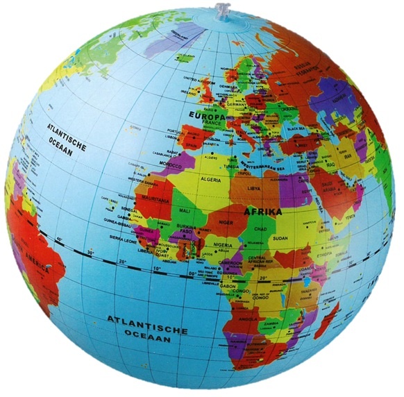 Opblaasbare wereldbol | ø 50 cm 3760039940544  Caly Globes / Wereldbollen  Globes, Kinderboeken Wereld als geheel
