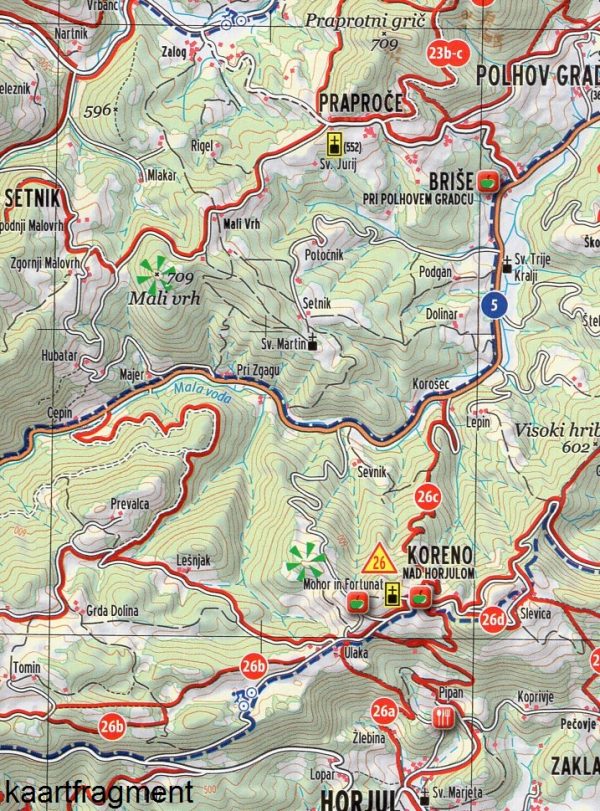 Skofjelosko / Idrijsko / Cerkljansko hribovje | wandelkaart 1:40.000 3830048522557  Kartografija   Wandelkaarten Slovenië