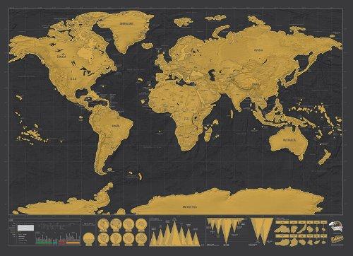 Scratch Map Deluxe Edition 5060146591256  Luckies   Wandkaarten Wereld als geheel