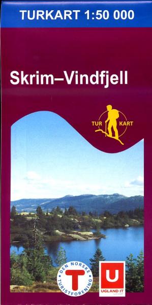 DNT-2403  Skrim Vindfjell | topografische wandelkaart 1:50.000 * 7046660024034  Nordeca Turkart Norge 1:50.000  Wandelkaarten Zuid-Noorwegen