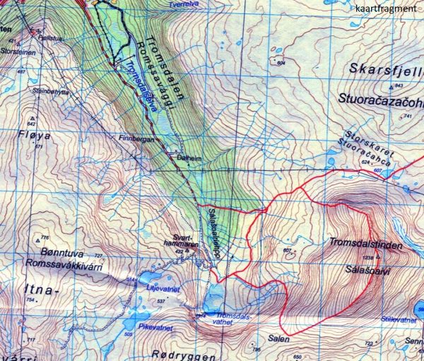 NO-3010  Tromsø- Kvaløya | topografische wandelkaart 1:50.000 7046660030103  Nordeca Topo 3000  Wandelkaarten Noors Lapland