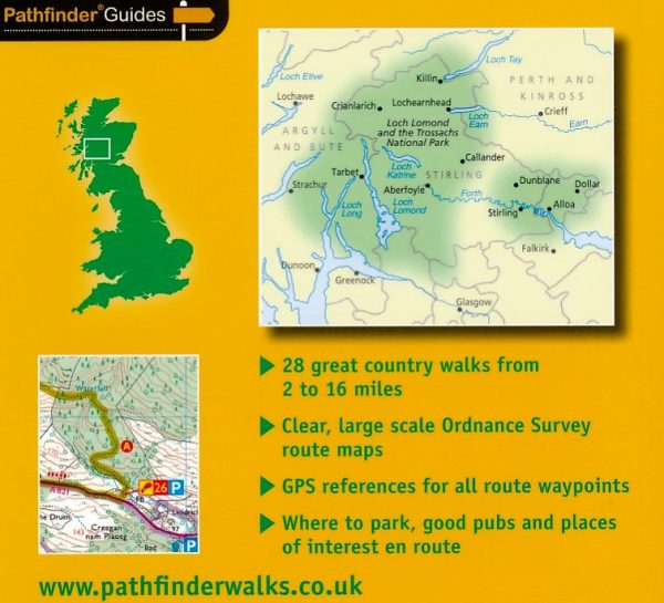 PG-23  Loch Lomond + the Trossachs Walks | wandelgids 9780319090190  Ordnance Survey Pathfinder Guides  Wandelgidsen de Schotse Hooglanden (ten noorden van Glasgow / Edinburgh)