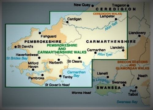 PG-34  Pembrokeshire + Camarthenshire | wandelgids 9780319090374  Ordnance Survey Pathfinder Guides  Wandelgidsen Zuid-Wales, Pembrokeshire, Brecon Beacons