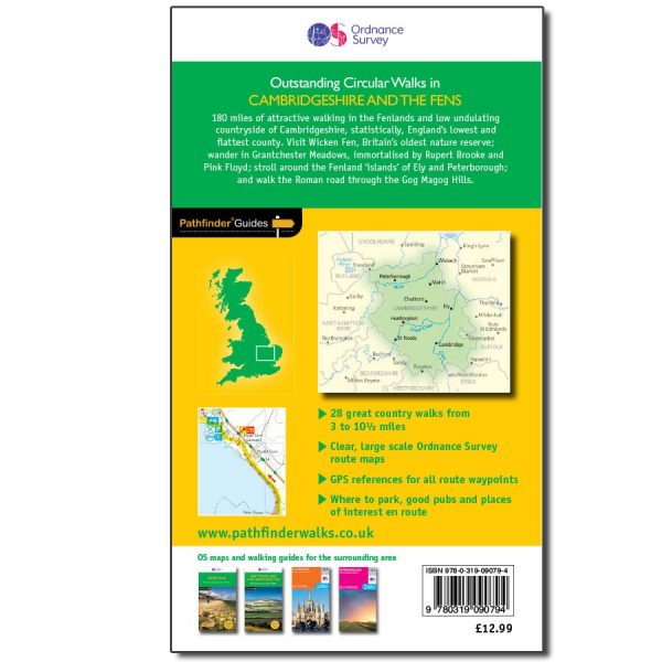 PG-51 Cambridgeshire & The Fens | wandelgids 9780319090794  Ordnance Survey Pathfinder Guides  Wandelgidsen Oost-Engeland