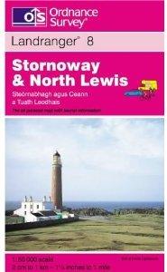 LR-008 Stornoway + North Lewis  NU HALVE PRIJS 9780319222867  Ordnance Survey Landranger Maps 1:50.000  Wandelkaarten Skye & the Western Isles