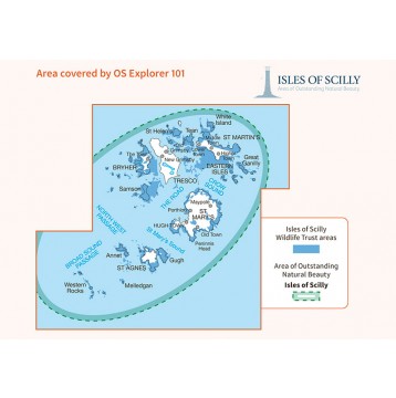 EXP-101  Isles of Scilly | wandelkaart 1:25.000 9780319243039  Ordnance Survey Explorer Maps 1:25t.  Wandelkaarten West Country